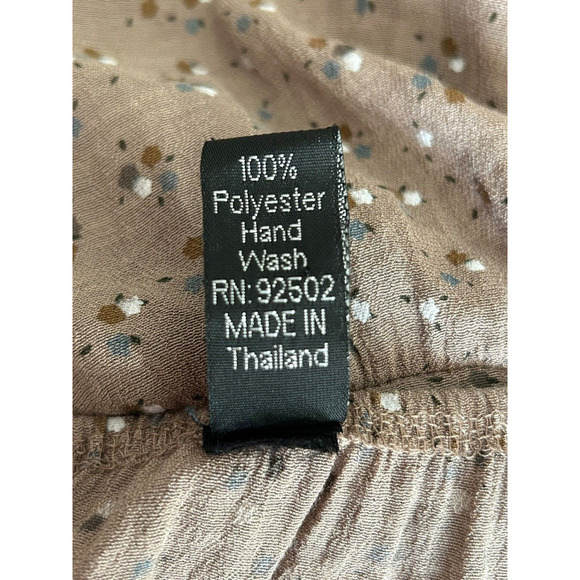 Sacred Threads Dress Size ML Brown Sleeveless Floral Crochet Trim Knee Length - Picture 7 of 11